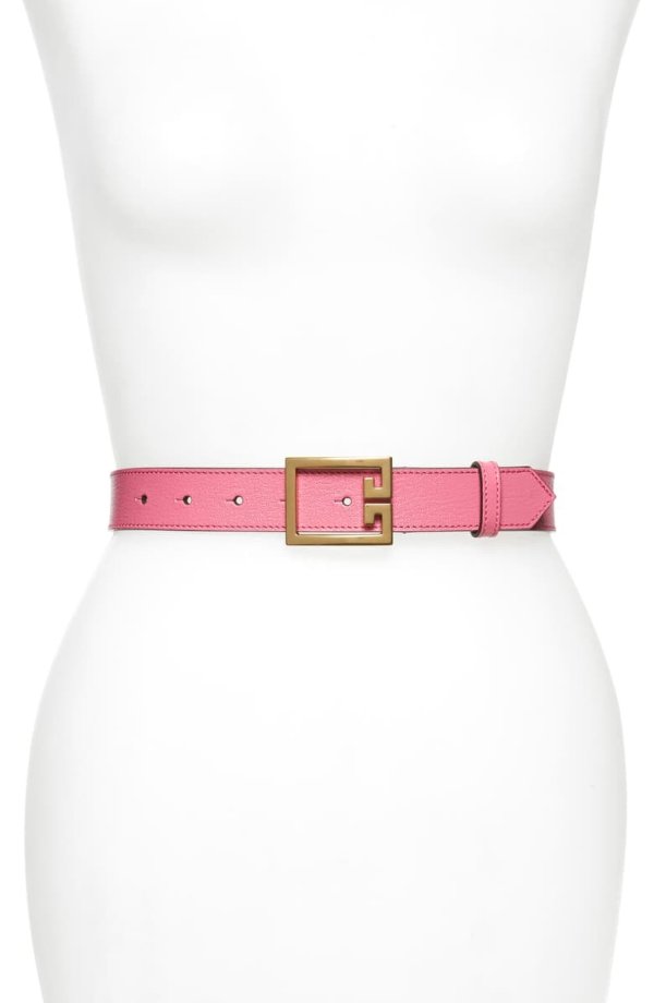 2G Buckle Leather Belt