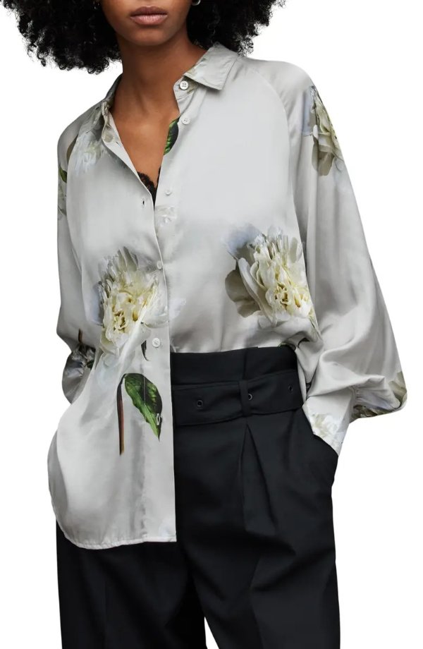 Oana Cordelia Print Button-Up Shirt