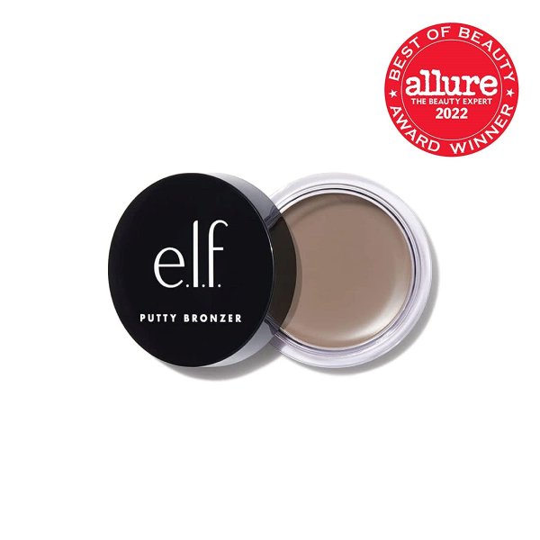 e.l.f. Putty Bronzer, Creamy & Highly Pigmented Formula, Creates a Long-Lasting Bronzed Glow, Infused with Argan Oil & Vitamin E, Feelin’ Shady, 0.35 Oz