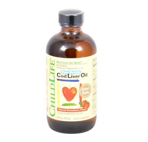 Cod Liver Oil Natural Strawberry -- 8 fl oz