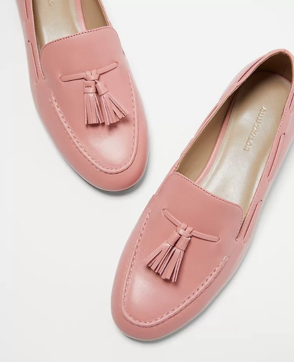 Tasseled Leather Loafers | Ann Taylor