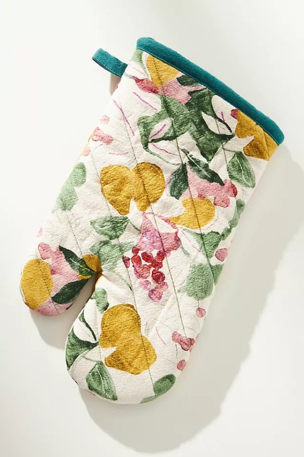 Holly and Pear Oven Mitt
