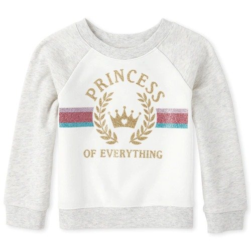 Baby And Toddler Girls Active Glitter French Terry Sweatshirt