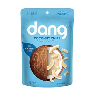 Dang Gluten Free Toasted Coconut Chips, Lighltly Salted, Unsweetened, 3.17 Ounce Bags