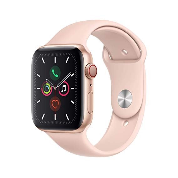 Watch Series 5 (GPS + Cellular, 44mm) - Gold Aluminum Case with Pink Sport Band