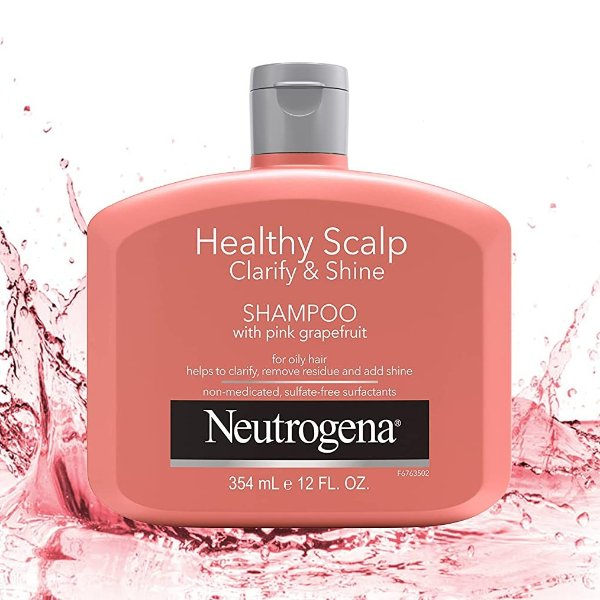 Exfoliating Healthy Scalp Clarify & Shine Conditioner for Oily Hair and Scalp, Anti-Residue Shampoo with Pink Grapefruit