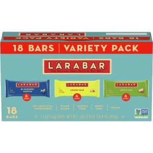 LÄRABAR Variety Pack, Blueberry Muffin, Lemon Bar, Apple Pie, Fruit & Nut Bars, 18 ct