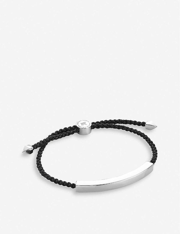 Linear sterling silver friendship bracelet