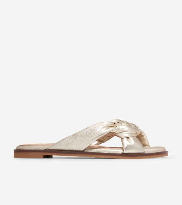 Women's Anica Lux Slip-On Sandal in Gold | Cole Haan