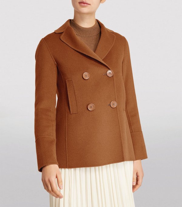 Sale | Max Mara Wool-Blend Double-Breasted Coat | Harrods US