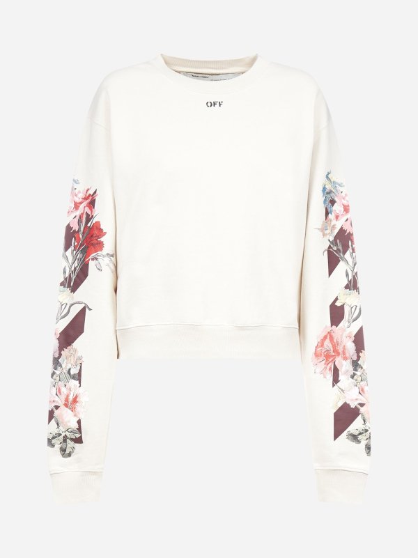 Flowers logo cotton sweatshirt