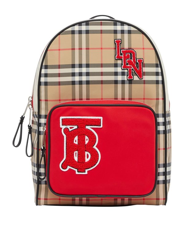 Kid's Taylor Check Backpack w/ Patches