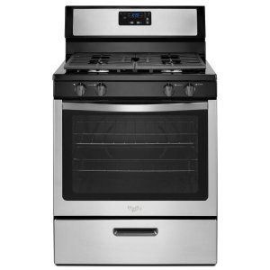 Whirlpool Freestanding 5.1-cu ft Gas Range (Stainless Steel) (Common: 30-in; Actual: 29.88-in)