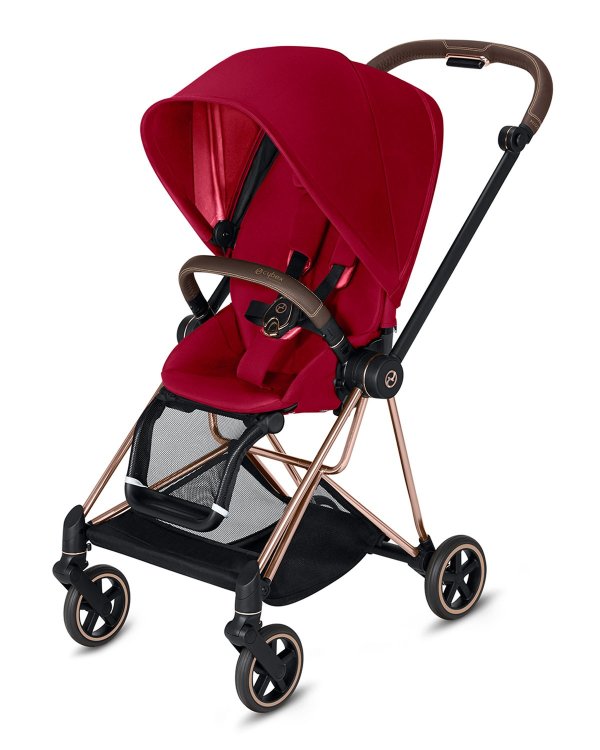 Mios One Box Stroller with Rose/Brown Frame, True Red