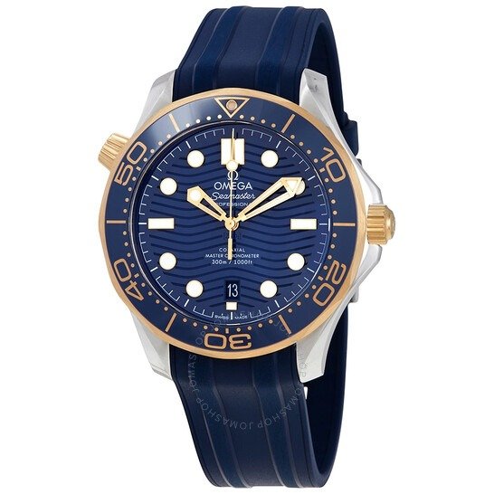 Seamaster 海马自动天文台钢质 & 18kt 黄金蓝色表盘男士手表