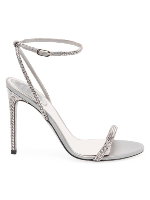 - Ellabrita Crystal-Embellished Satin Sandals