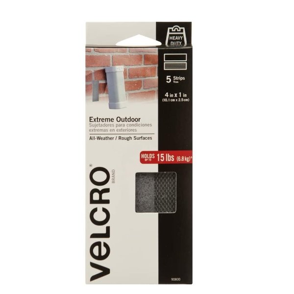 VELCRO Brand 工业级高强度承重墙贴 粗糙表面也适用