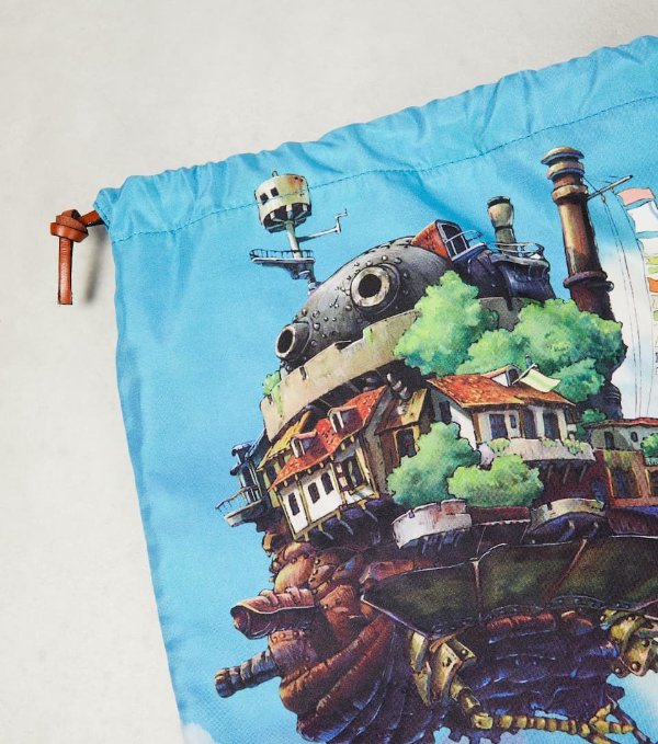 x Howl's Moving Castle printed canvas drawstring pouch