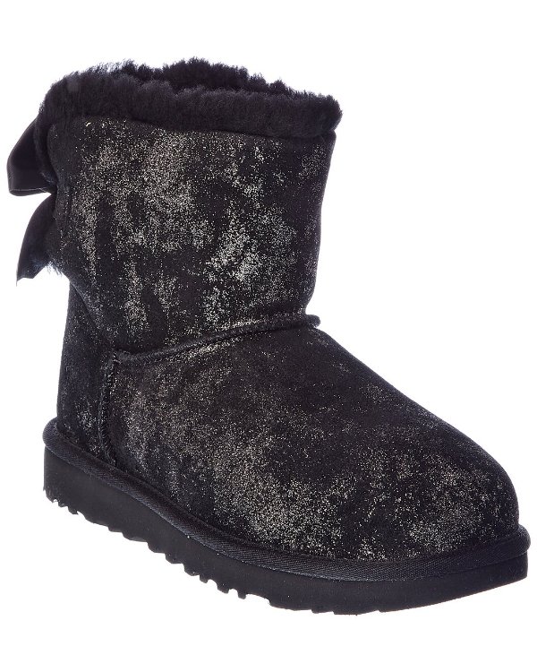 Mini Bailey Bow Glimmer Suede Boot