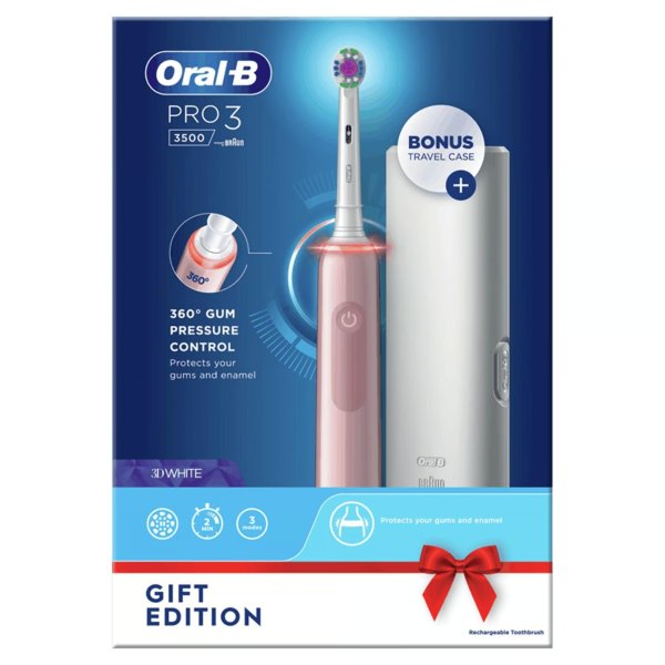 Oral-B Pro 3 3500 电动牙刷 - 粉色