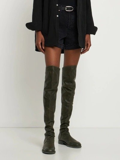 20mm Leather over-the-knee boots