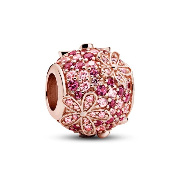 Rose Pink Pave Daisy Flower Charm|Jared