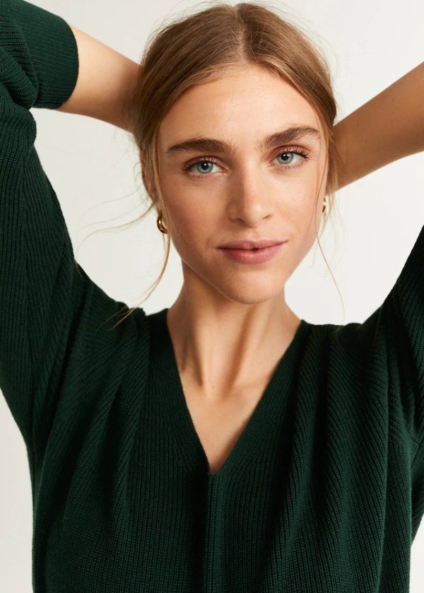 V-neckline sweater - Women | Mango USA