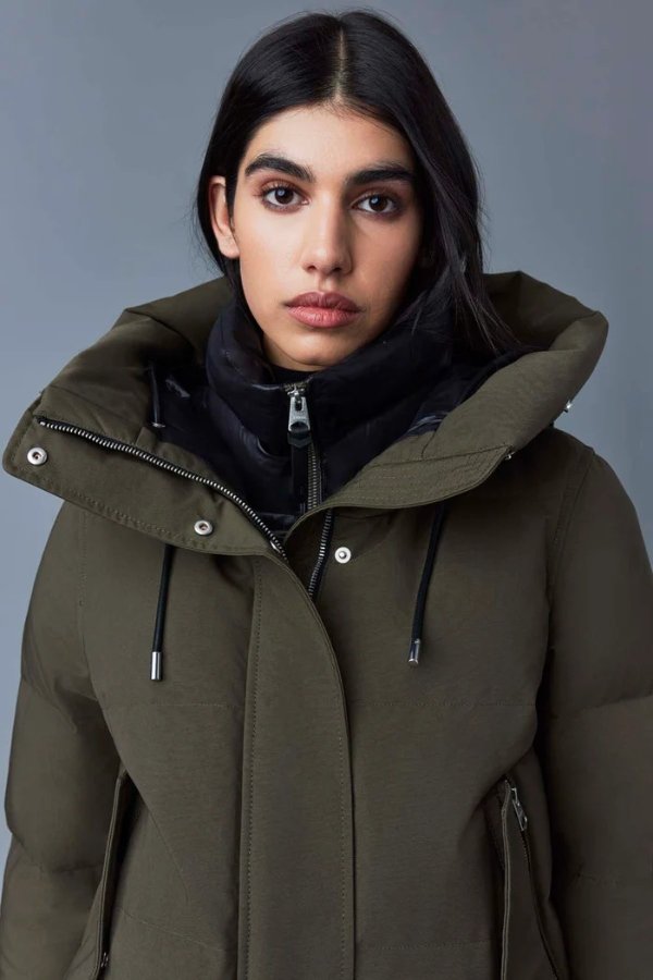 NEFI-F down jacket with removable fur trimmed hood