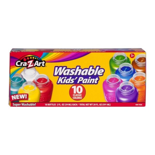 Washable Kids Paint, 10 Pack