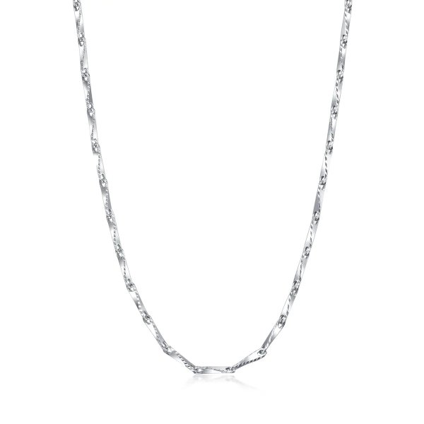 Machinery Chain 18K White Gold Necklace - 83565N | Chow Sang Sang Jewellery