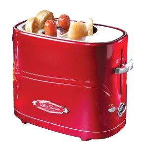 Nostalgia HDT600RETRORED Pop-Up 2 Hot Dog and Bun Toaster