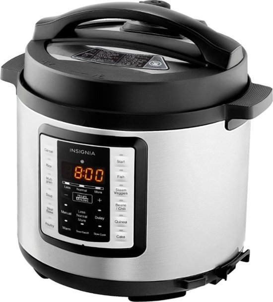 Insignia™ - 6-Quart Multi-Function Pressure Cooker - Stainless Steel