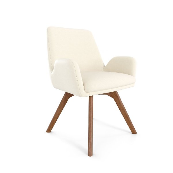 MidMod Fabric Guest Chair, Cream (UN56983)