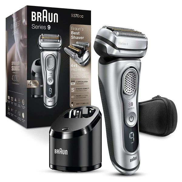 Series 9 9370cc Rechargeable Wet & Dry Men's Electric Shaver with Clean & Charge Station