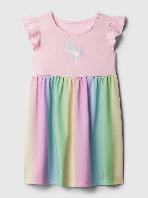 彩虹独角兽 婴儿、小童睡裙
