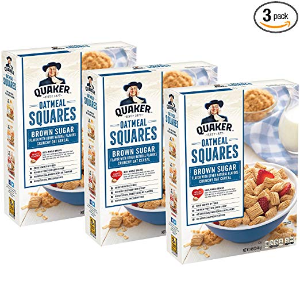 Quaker Oatmeal Squares Breakfast Cereal Variety Pack, 43.5 Ounce