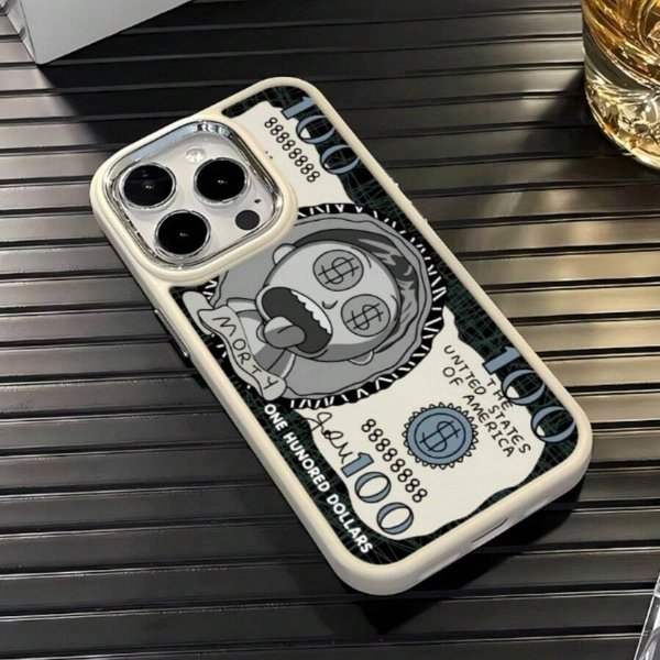 New Arrival Morty Money Printed Case For Iphone 15, Apple 13 Pro Max, 11 Funny, 14 Pro Creative Cartoon, Xr Metallic Frame, 12 Couple, 7/8 Plus Protective Cover