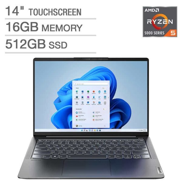 IdeaPad 5 Pro 14" Touchscreen Laptop (R5 5600U, 16GB, 512GB)