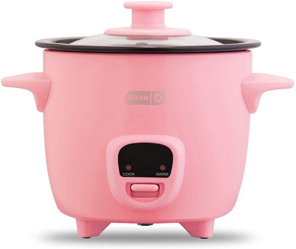 Mini Rice Cooker Steamer with Removable Nonstick Pot