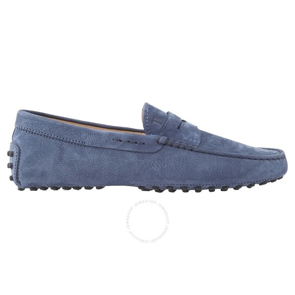 Tods Men's Blue Leather Loafers