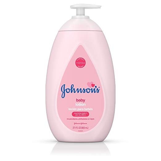 Johnson's Moisturizing Pink Baby Lotion with Coconut Oil, Hypoallergenic, 27.1 fl. oz