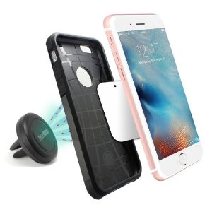 Car Mount, TechMatte MagGrip Air Vent Magnetic Universal Car Mount Holder for Smartphones including iPhone 6, 6S, Galaxy S7, S6 Edge - Black