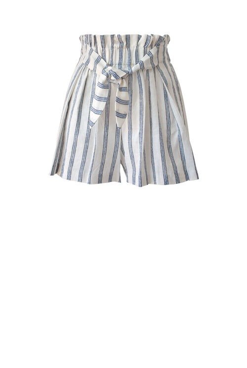 Striped Paperbag Waist Shorts