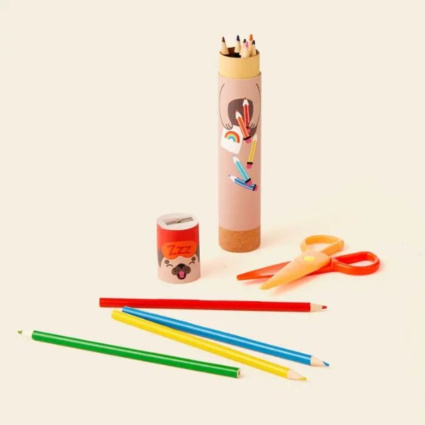 彩色铅笔+剪刀