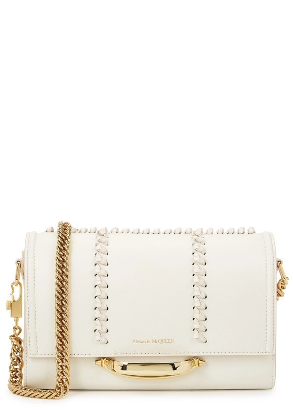 The Story white leather shoulder bag