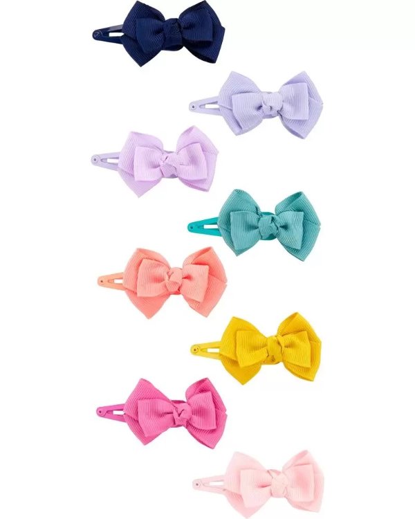 8-Pack Hair Bow Clips