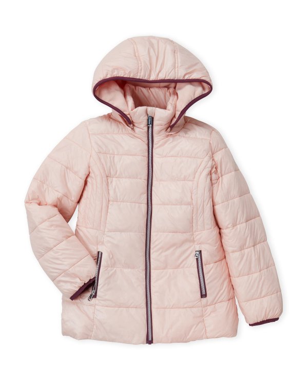 (Girls 7-16) Hooded Quilted Coat