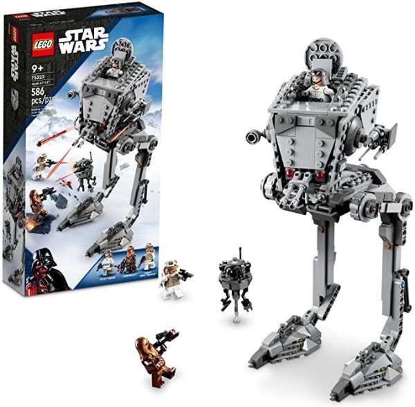 Star Wars Hoth at-ST 75322 Building Kit; Construction Toy for Kids Aged 9 and Up, with a Buildable Battle of Hoth at-ST Walker and 4 Star Wars: The Empire Strikes Back Characters (586 Pieces)