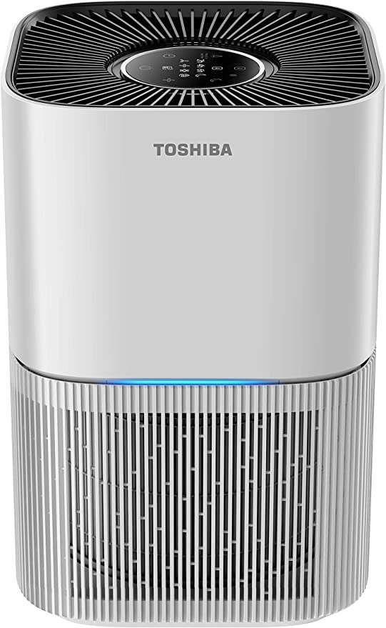 Toshiba Air Purifiers for Home up to 215 Ft²|H13 True HEPA Filter|Air Quality Sensor|6H Timer|For Dust, Pet Dander Hair, Smoke, Pollen, Allergies|Available for California|CADR 262m³/h