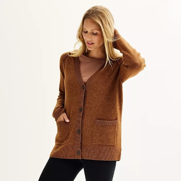 Women's Sonoma Goods For Life® Long Button-Front Cardigan